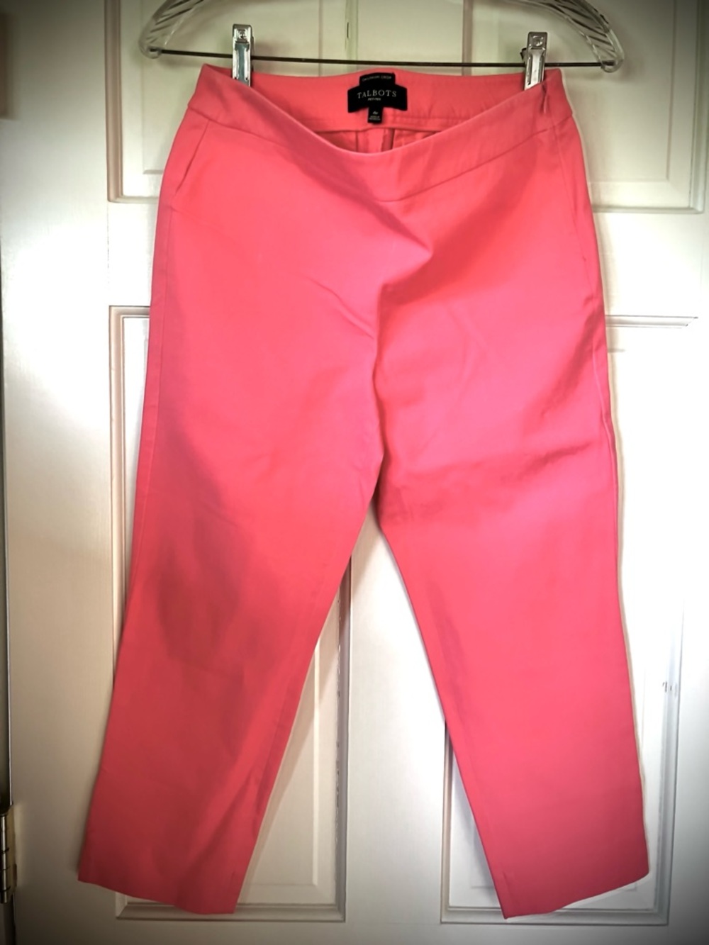 Talbots Coral Pink Cropped Ankle Pants